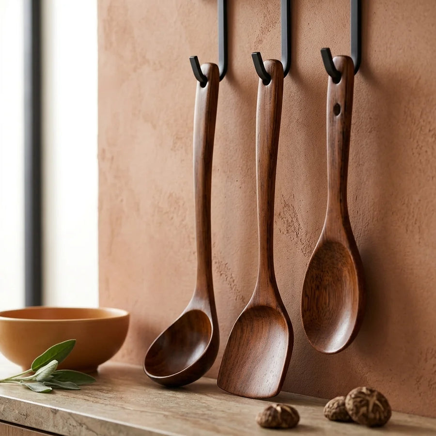 Ergonomic Long Handle with Hanging Holes