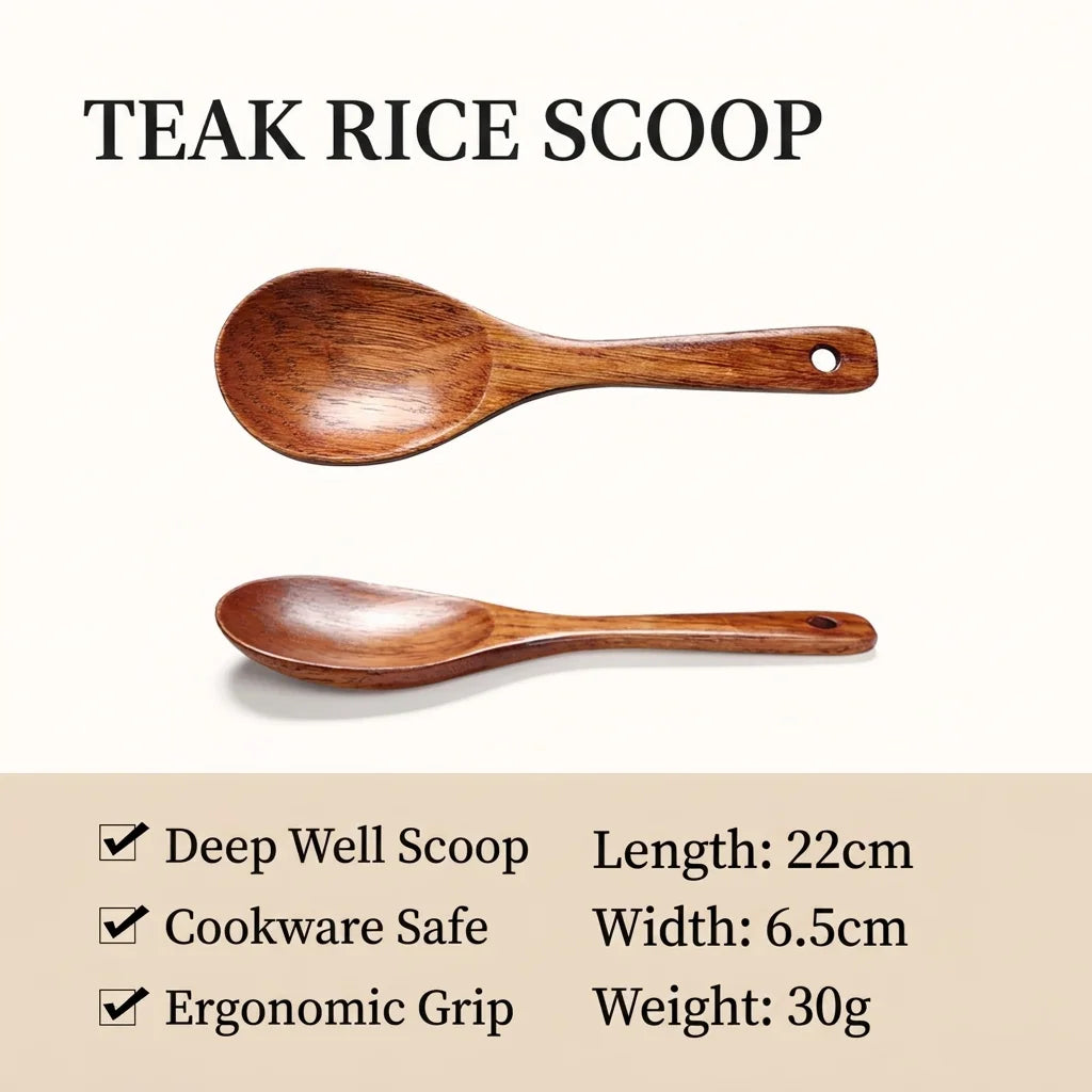 Teak Rice Scoop